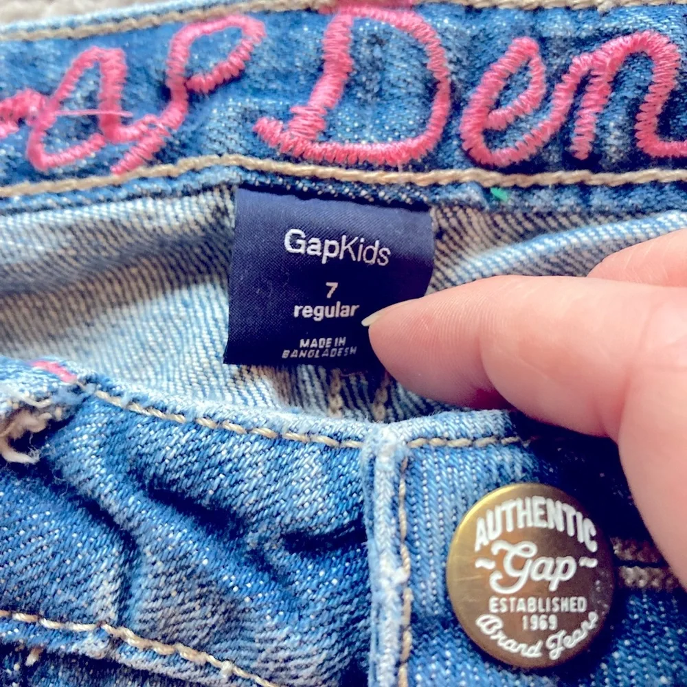 GAP Denim Capris Cropped‎ Jeans Adjustable Waist Girls 7
